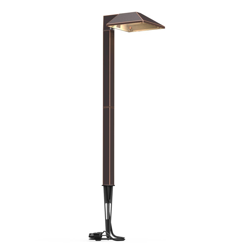 GOODSMANN Low Voltage Landscape Lights Landscape Lighting Pathway Light Wired Outdoor Walkway Lights 0.7W LED 100 Lumen Oil Rubbed Bronze Finish Warm White with Cable Connectors Metal Stakes - Image 1